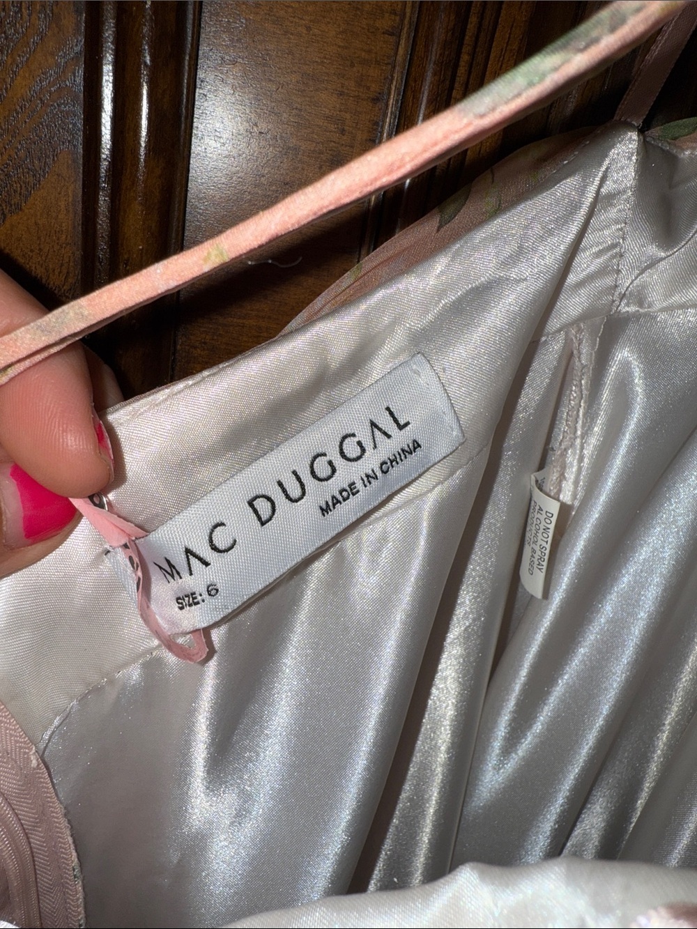 Mac Duggal Pastel Pink Floral Ruffle Gown *hemmed* - Picture 2 of 4